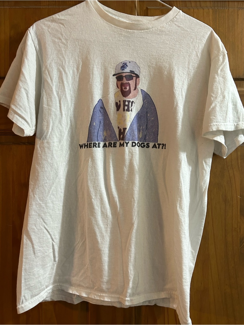White Graphic Tee - Gustavo from Big Time Rush - “Where Are My Dogs At?!"